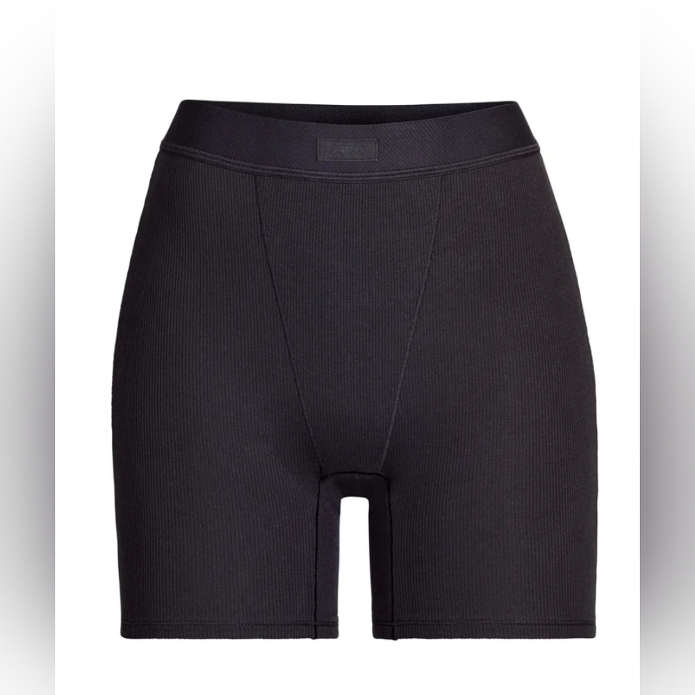 SKIMS COTTON RIB BOXER/XS/ SOOT/ NWT